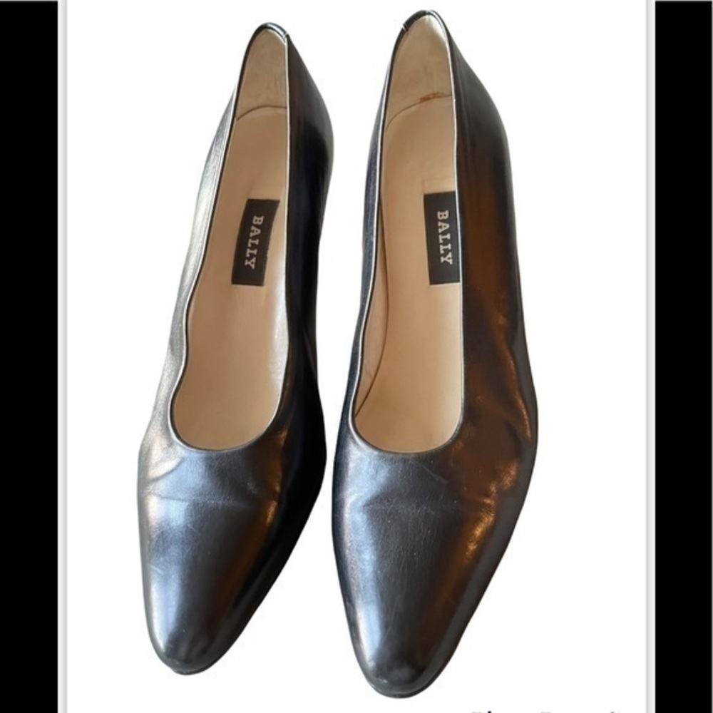 BALLY SOLID BLACK MILENA HEELS FOR WOMEN - Picture 3 of 6